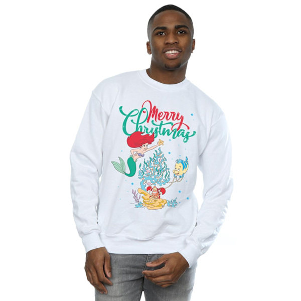 Disney Herr Princess Ariel God Jul Sweatshirt 4XL Vit White 4XL