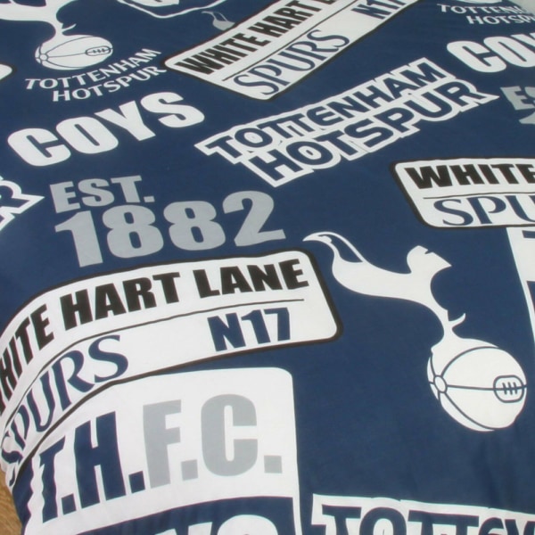 Tottenham Hotspur Patch Enkelsäng Duvet Och Kudde Set En Storlek Mu Multicoloured One Size