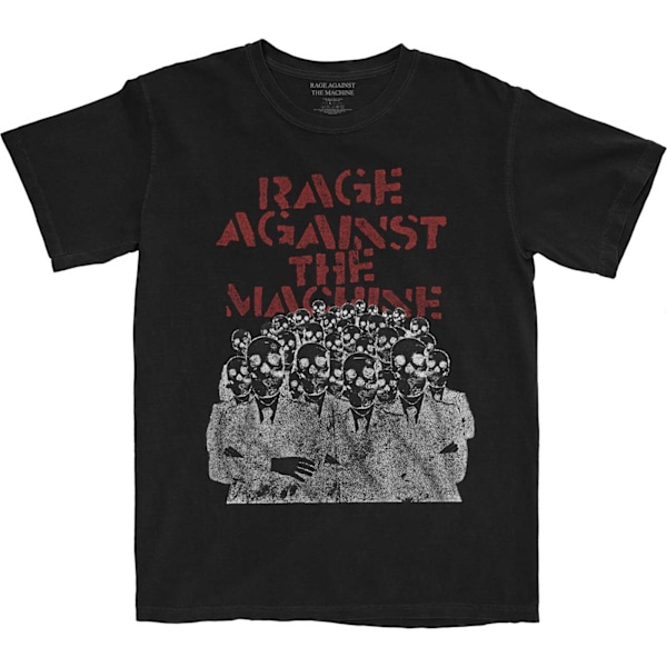 Rage Against the Machine Unisex Vuxen Crowd Masks Bomull T-Shir Black M