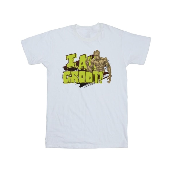 Guardians Of The Galaxy Boys I Am Groot T-shirt 9-11 Years Whit White 9-11 Years