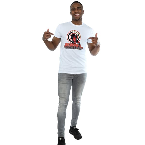 Marvel Herr Deadpool Upp och Ner T-shirt 3XL Vit White 3XL