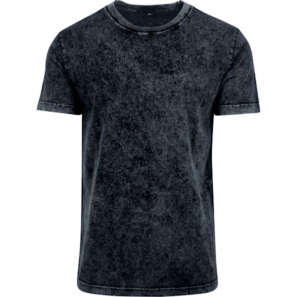 Bygg ditt varumärke herrars syratvättade T-shirt M mörkgrå/vit Dark Grey/White M