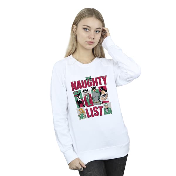Batman Dam Naughty List Sweatshirt S Vit White S