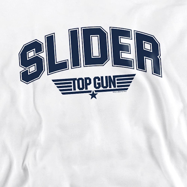 Top Gun Unisex Vuxen Slider Varsity Sweatshirt XL Vit White XL