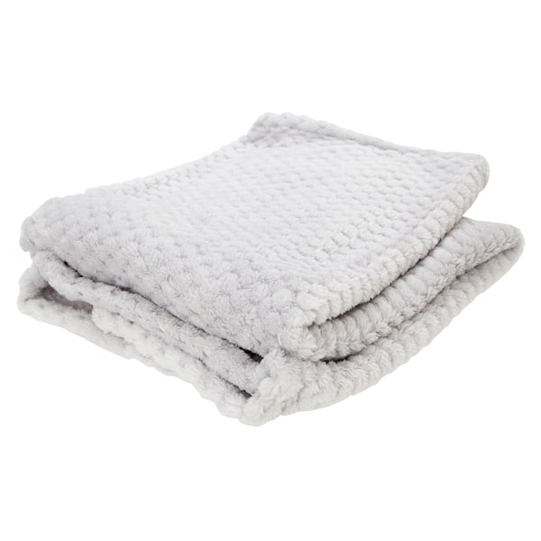 Supersoft våffeltexturerad filt för babypojkar/flickor 75 x 90 cm grå Grey 75 x 90cm
