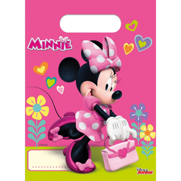 Disney Minnie Mouse Festväskor (Pack med 6) One Size Rosa/Grön Pink/Green One Size