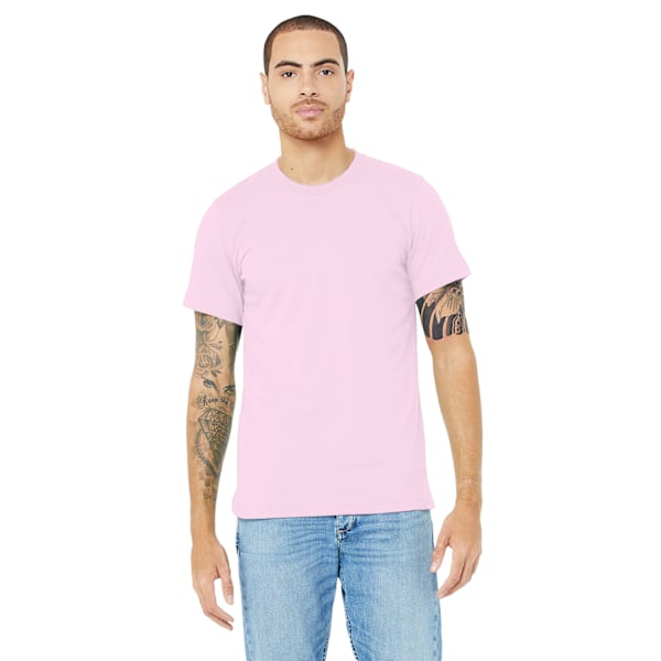 Canvas Unisex Jersey Crew Neck T-Shirt / Herr T-shirt med kort ärm Soft Pink 2XL