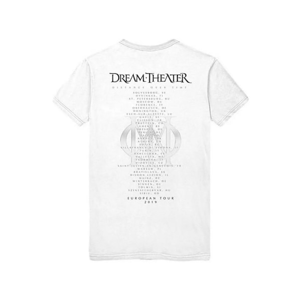 Dream Theater Unisex Adult Fade Out Skull Bomullstryck T-shirt S White S