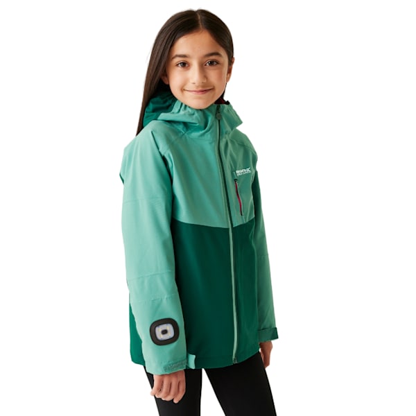 Regatta Trekktain 3-i-1 Vattentät Jacka för Flickor 5-6 År Regn Rainforest/Dusty Green 5-6 Years