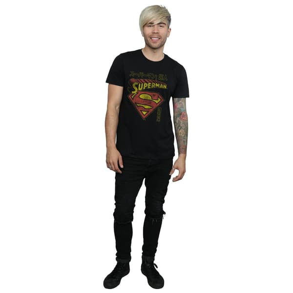 DC Comics Herr Superman Shield T-Shirt 3XL Svart Black 3XL