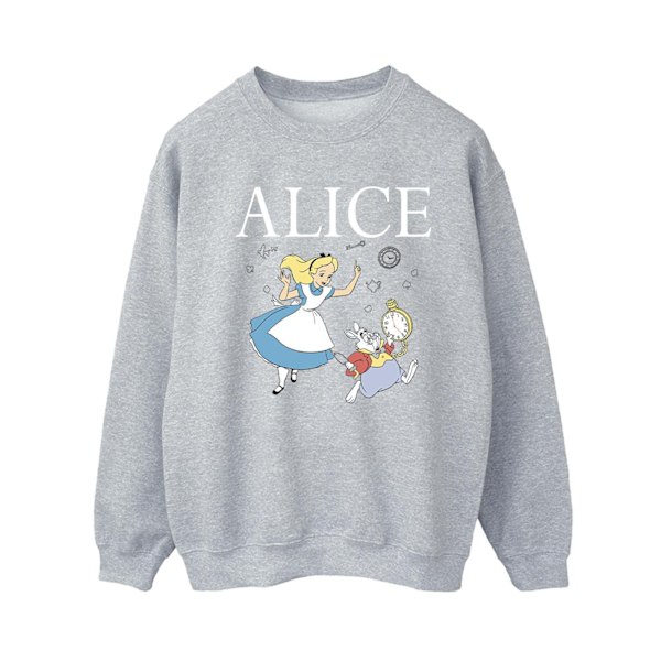 Disney Dam/Damer Alice I Spegellandet Följ Kaninen Tröja Sports Grey S