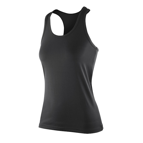 Spiro Womens/Ladies Impact Softex Sleeveless Fitness Vest Top X Black XL