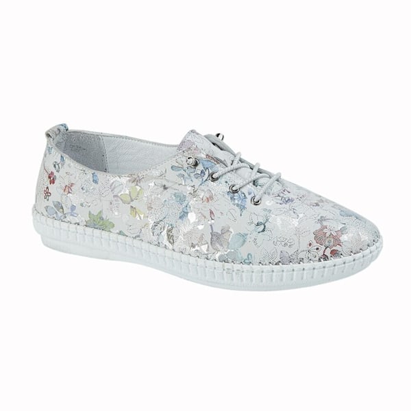Mod Comfys Dam/Dam Softie Läder Casual Skor 7 UK Ljus Light Grey 7 UK