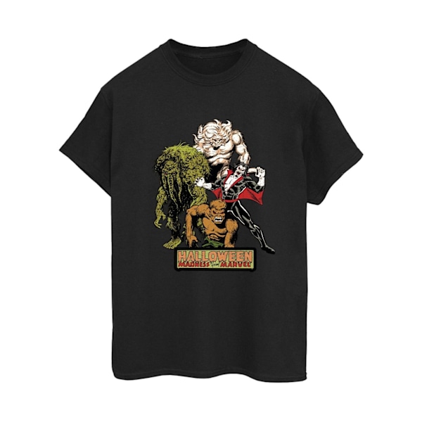 Marvel Dam/Kvinnor Halloween Monsters Bomull Boyfriend T-Shir Black 5XL