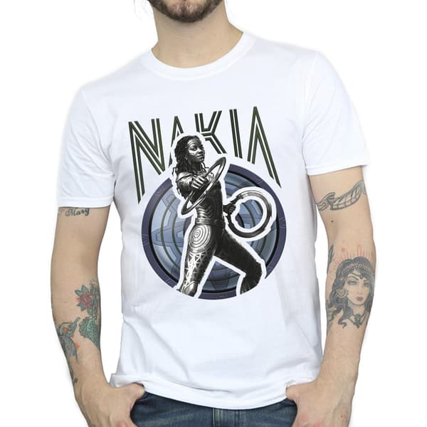 Marvel Herr Wakanda Forever Nakia Shield T-Shirt S Vit White S