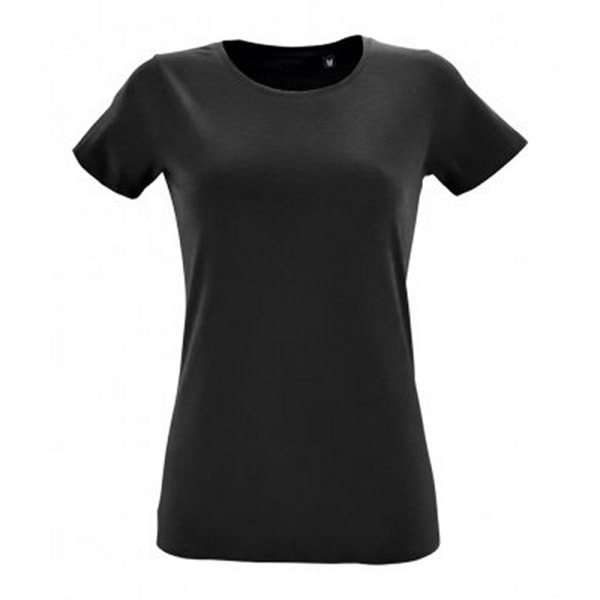 SOLS Dam/Dam Regent Fit Kortärmad T-shirt XL Deep Black Deep Black XL