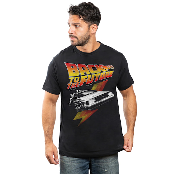 Tillbaka till framtiden Retro T-shirt för män 4XL Svart Black 4XL