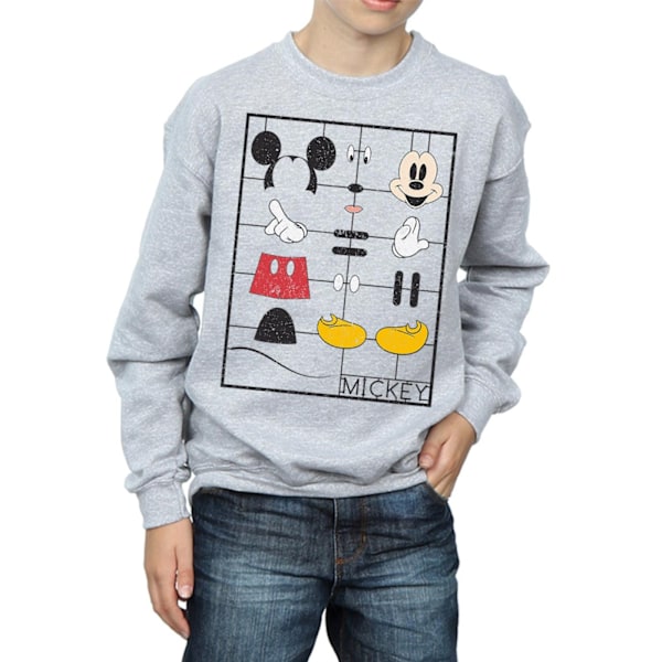 Disney Boys Mickey Mouse Construction Kit Sweatshirt 12-13 år Sports Grey 12-13 Years