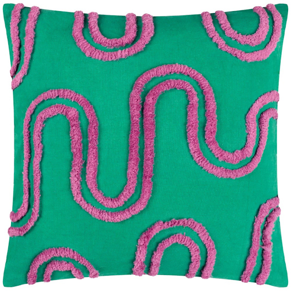Heya Home Archie Tuftat Kuddfodral 45cm x 45cm Turkos/Lila Turquoise/Purple 45cm x 45cm