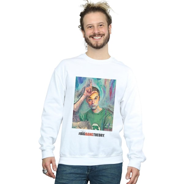 The Big Bang Theory Herr Sheldon Loser Målning Sweatshirt 3XL White 3XL