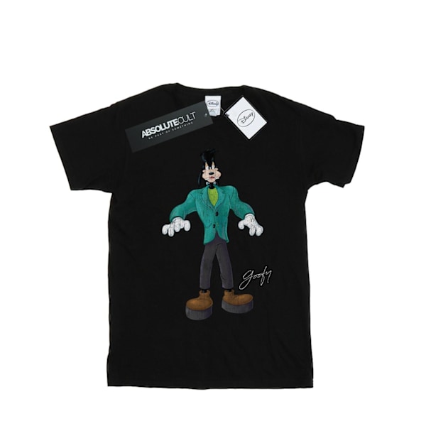 Disney Dam/Damer Frankenstein Goofy Bomull Boyfriend T-Shir Black L