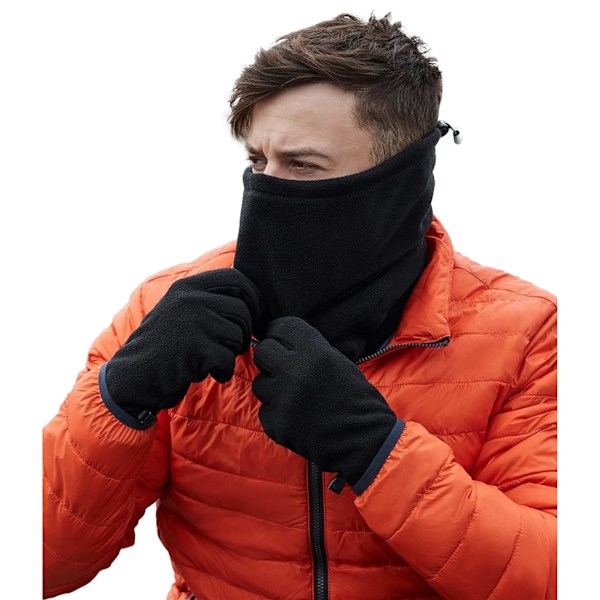 Beechfield Fleece Återvunnen Snood One Size Svart Black One Size
