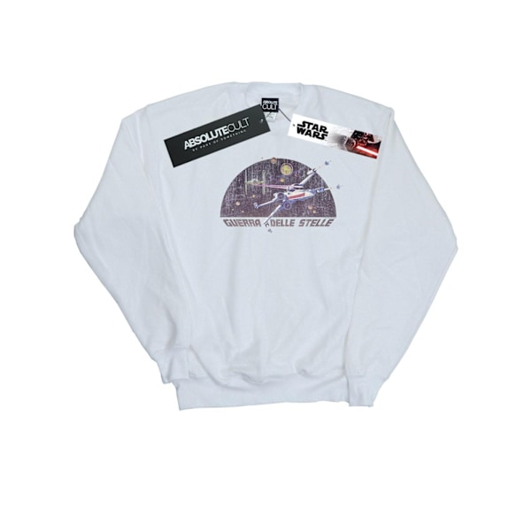 Star Wars Mens Italiensk Titel X-Wing Sweatshirt 3XL Vit White 3XL