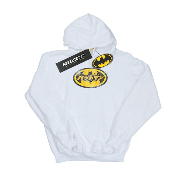 DC Comics Boys Batman Japansk Logotyp Gul Hoodie 7-8 År Whi White 7-8 Years