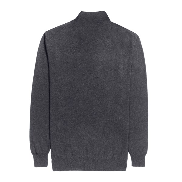 Brook Taverner Mens Dallas Zip-Neck Sweater S Charcoal Charcoal S