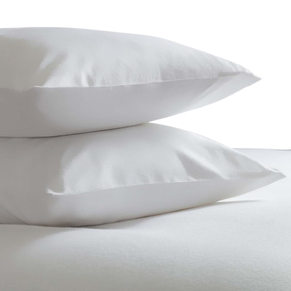 Belledorm Borstad Bomull Örngott (Par) Standardstorlek W White One Size