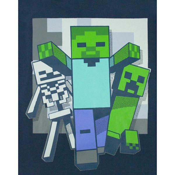Minecraft Boys Undead Kort Pyjamas Set 8 År Marinblå Navy 8 Years