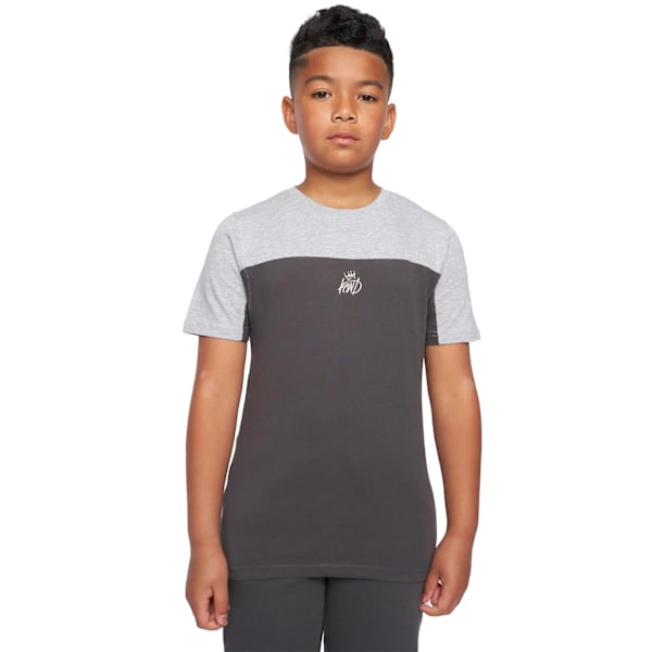 Kings Will Dream Boys Merton T-shirt 7-8 år Asfalt/Grå Mar Asphalt/Grey Marl 7-8 Years