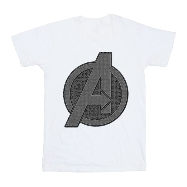Avengers Endgame Herr Ikonisk Logotyp Bomulls T-shirt 4XL Vit White 4XL