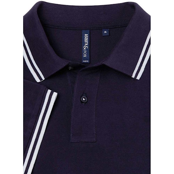 Asquith & Fox Klassisk passform Tipped Poloskjorta M Marinblå/ Vit Navy/ White M