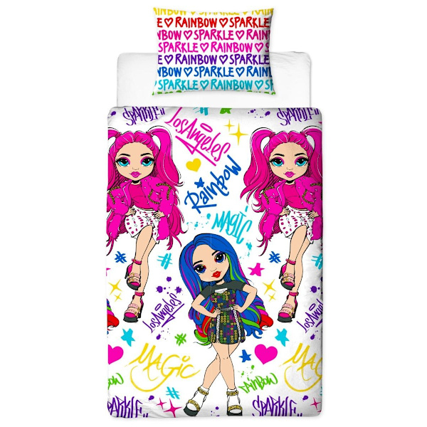 Rainbow High Vändbart Påslakanset Sparkle Enkel Multicol Multicoloured Single
