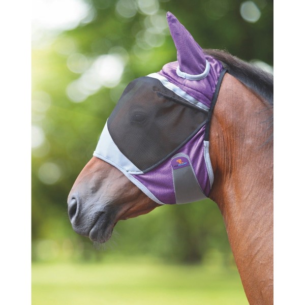 Shires Deluxe Hästflugmask med öron Full Lila Purple Full