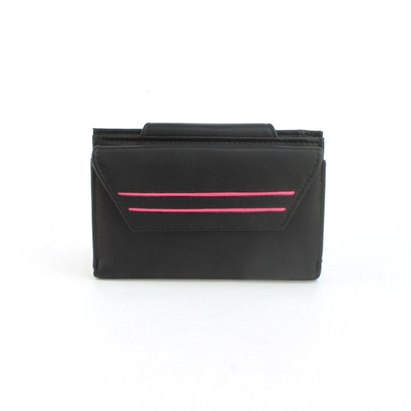Eastern Counties Leather Kamila Läder Kontrast Piping Plånbok O Black/Fuchsia One Size