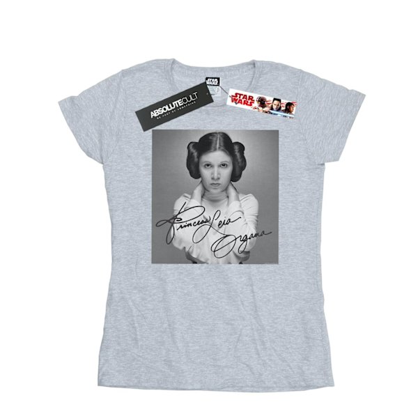 Star Wars Dam/Damer Princess Leia Organa Bomull T-shirt M S Sports Grey M