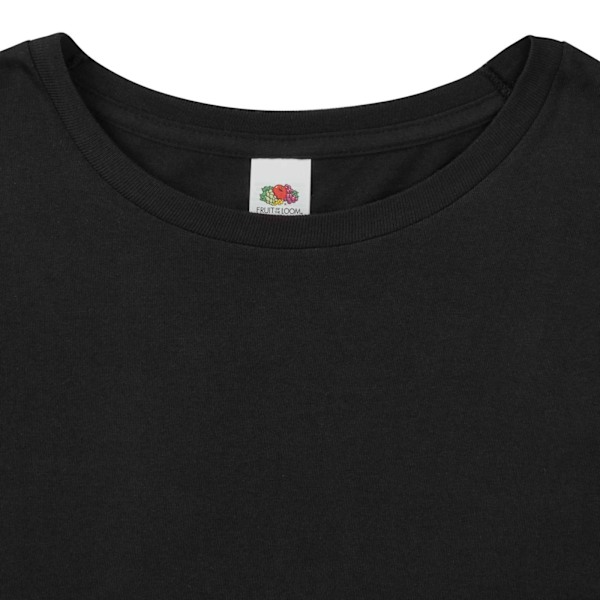 Fruit Of The Loom Herr Iconic 150 Långärmad T-shirt 4XL Svart Black 4XL