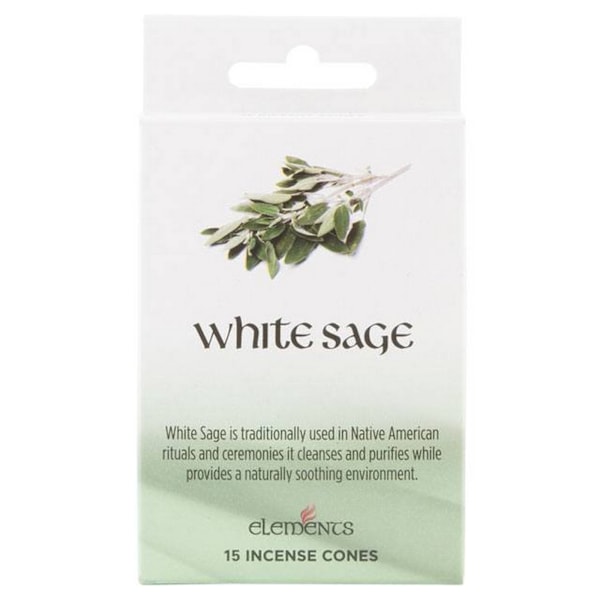 Elements White Sage Rökelse Koner (Låda Med 12 Paket) En Storlek Grön Green One Size