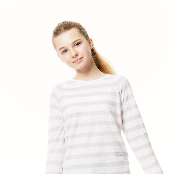 Craghoppers Girls NosiLife Expert Paola Vandring T-shirt 11-12 år Brushed Lilac Stripe 11-12 Years