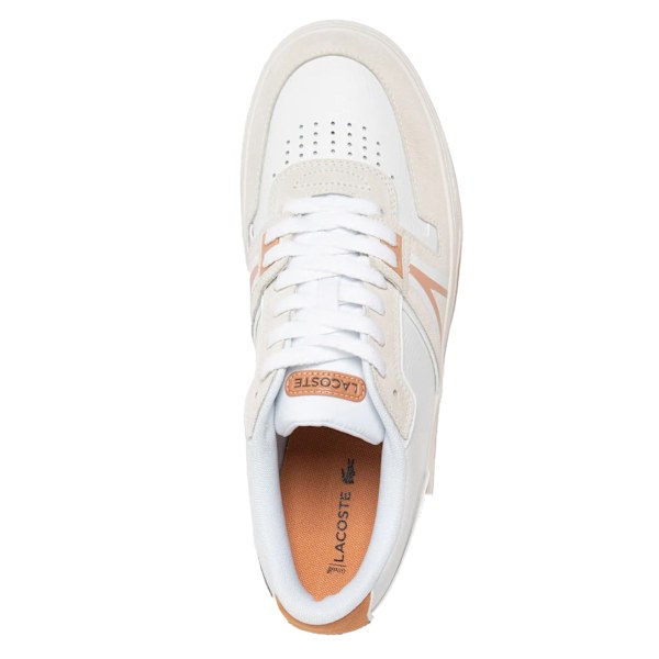 Lacoste Unisex Vuxen L001 Lädersneakers 7.5 UK Vit/Beige White/Beige 7.5 UK