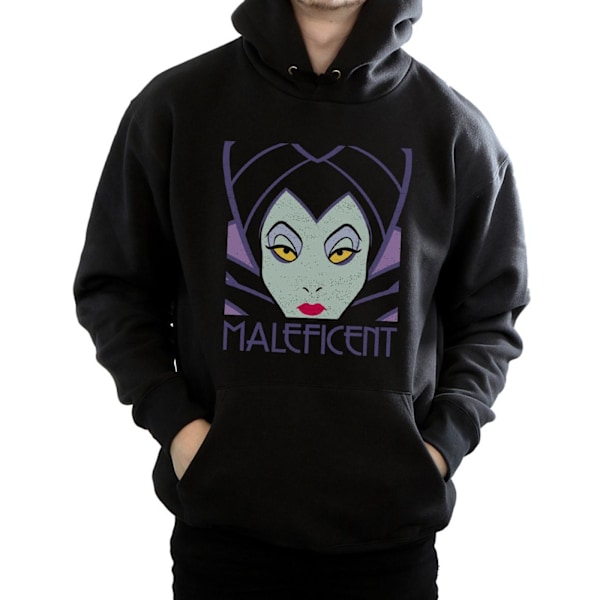 Disney Herr Maleficent Cropped Head Hoodie XXL Svart Black XXL