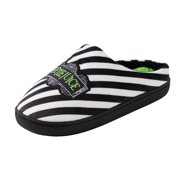 Beetlejuice Unisex Vuxen Logo Tofflor 3 UK-4 UK Svart/Vit Black/White/Green 3 UK-4 UK