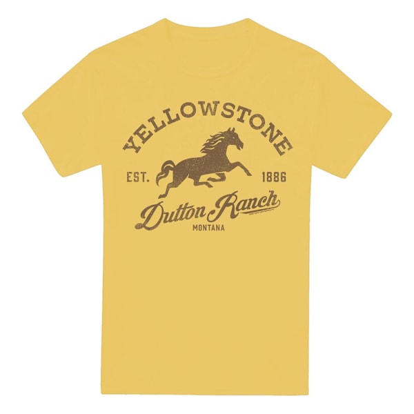 Yellowstone Herr Dutton Ranch Häst T-Shirt XL Banangul Banana Yellow XL