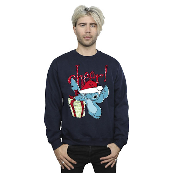 Disney Herr Lilo And Stitch Cheer Sweatshirt 4XL Marinblå Navy Blue 4XL