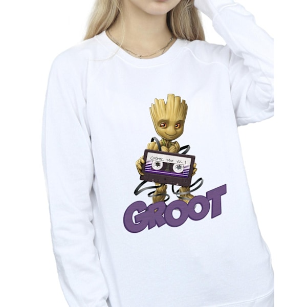 Guardians Of The Galaxy Dam/Damer Groot Kassett Sweatshirt White S