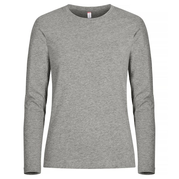 Clique Dam/Kvinna Melange Långärmad T-shirt M Grå Grey M