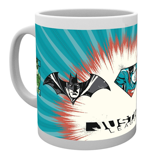 Justice League Badge Mug En Storlek Flerfärgad Multicoloured One Size