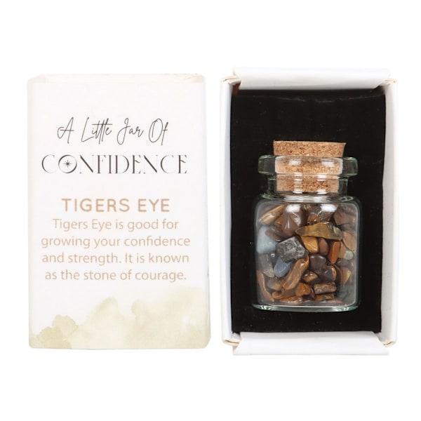 Something Different Jar Of Confidence Tigers Eye Dekorativ Kristall Brown One Size
